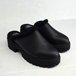 Dolce Vita Black Mules Gracelyn Faux Leather Platform Slip-On 9